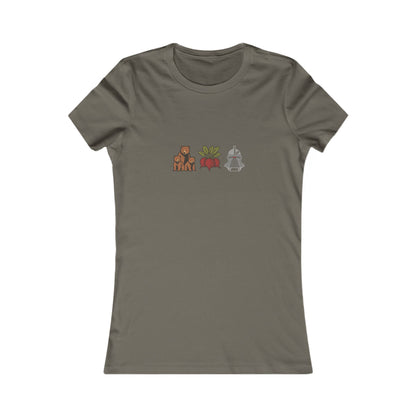 Bears, Beets, Battlestar (Icons) — Retro Women's Tee (Dark)