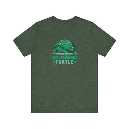 Like a Frightened Turtle — George Costanza Shrinkage Retro Tee (Dark)
