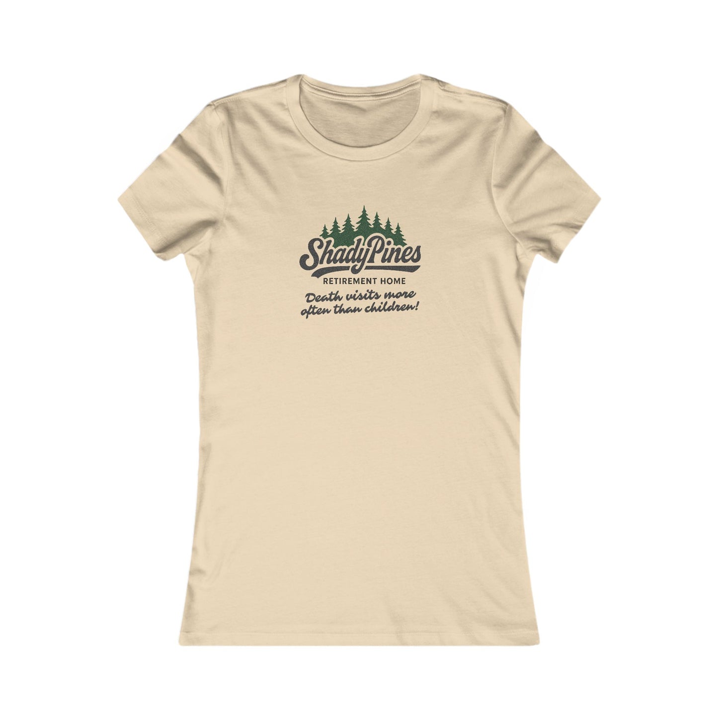 Shady Pines (Death Visits More Often Than Children) — Retro Women's Tee (Light)