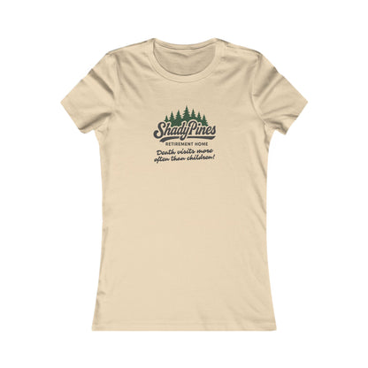 Shady Pines (Death Visits More Often Than Children) — Retro Women's Tee (Light)