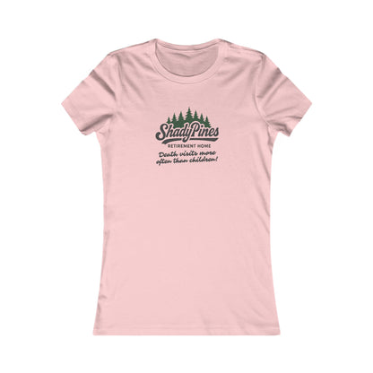 Shady Pines (Death Visits More Often Than Children) — Retro Women's Tee (Light)