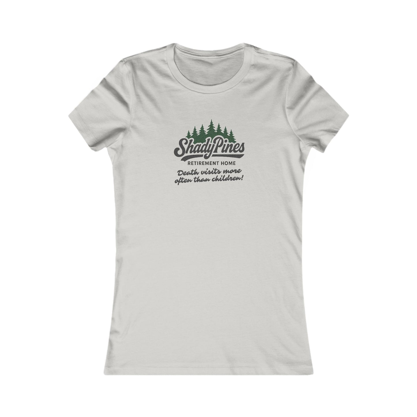 Shady Pines (Death Visits More Often Than Children) — Retro Women's Tee (Light)