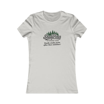 Shady Pines (Death Visits More Often Than Children) — Retro Women's Tee (Light)