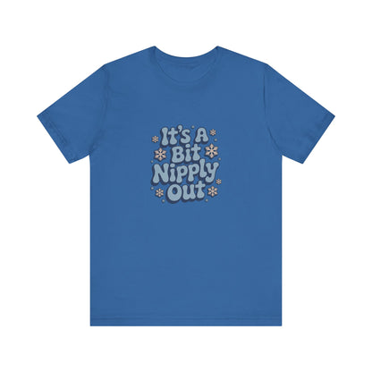 It's a Bit Nipply Out — Christmas Vacation Retro Tee (Dark)