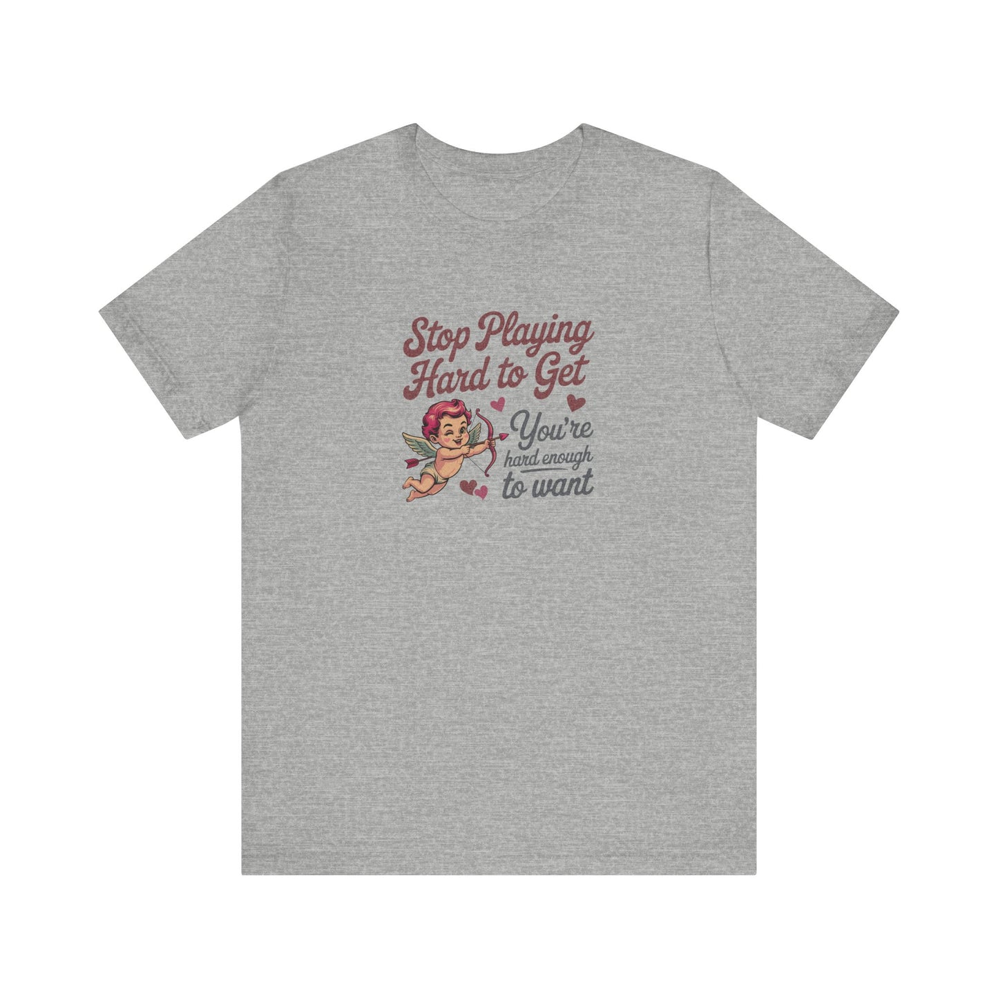 Stop Playing Hard to Get — Retro Cupid Tee (Light)