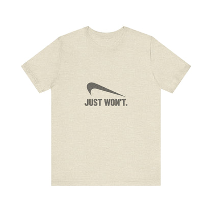 Just Won’t Athletic Parody — Retro Workout Tee (Light)