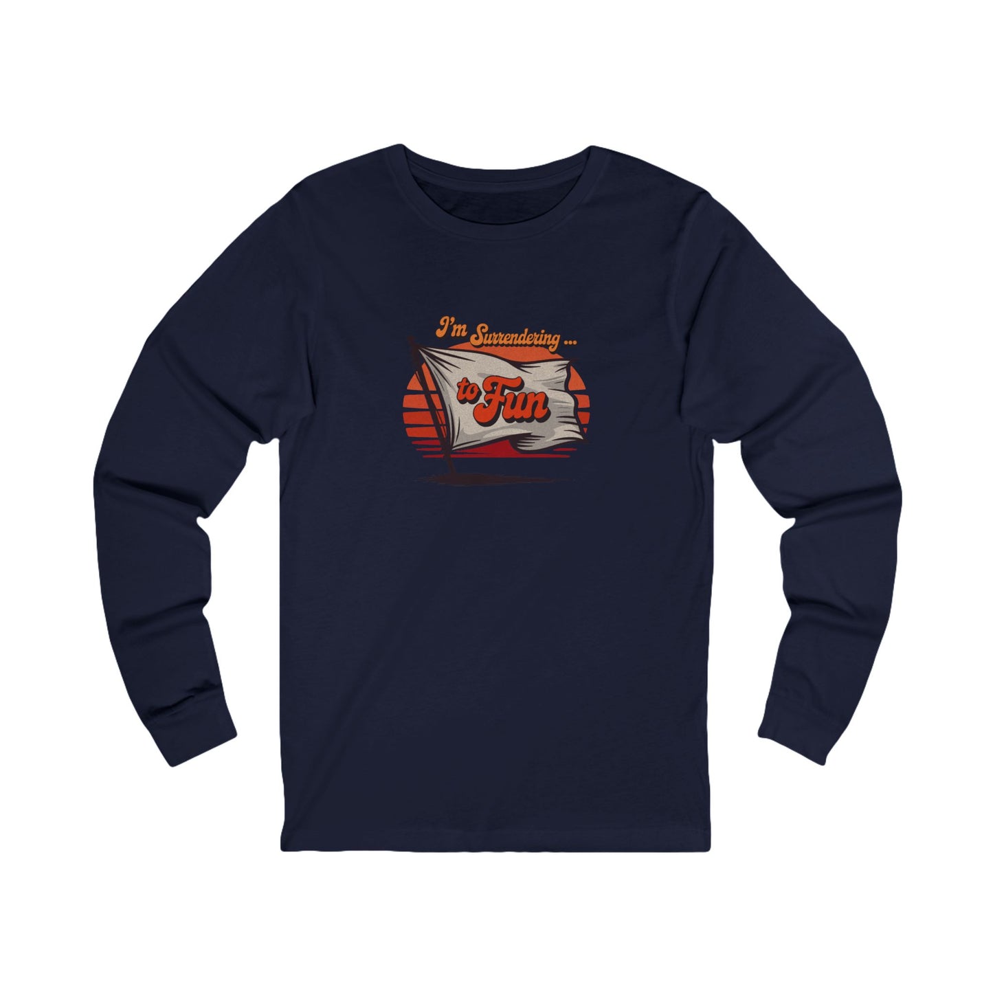 I'm Surrendering to Fun — Fun with Flags Retro Long Sleeve (Dark)