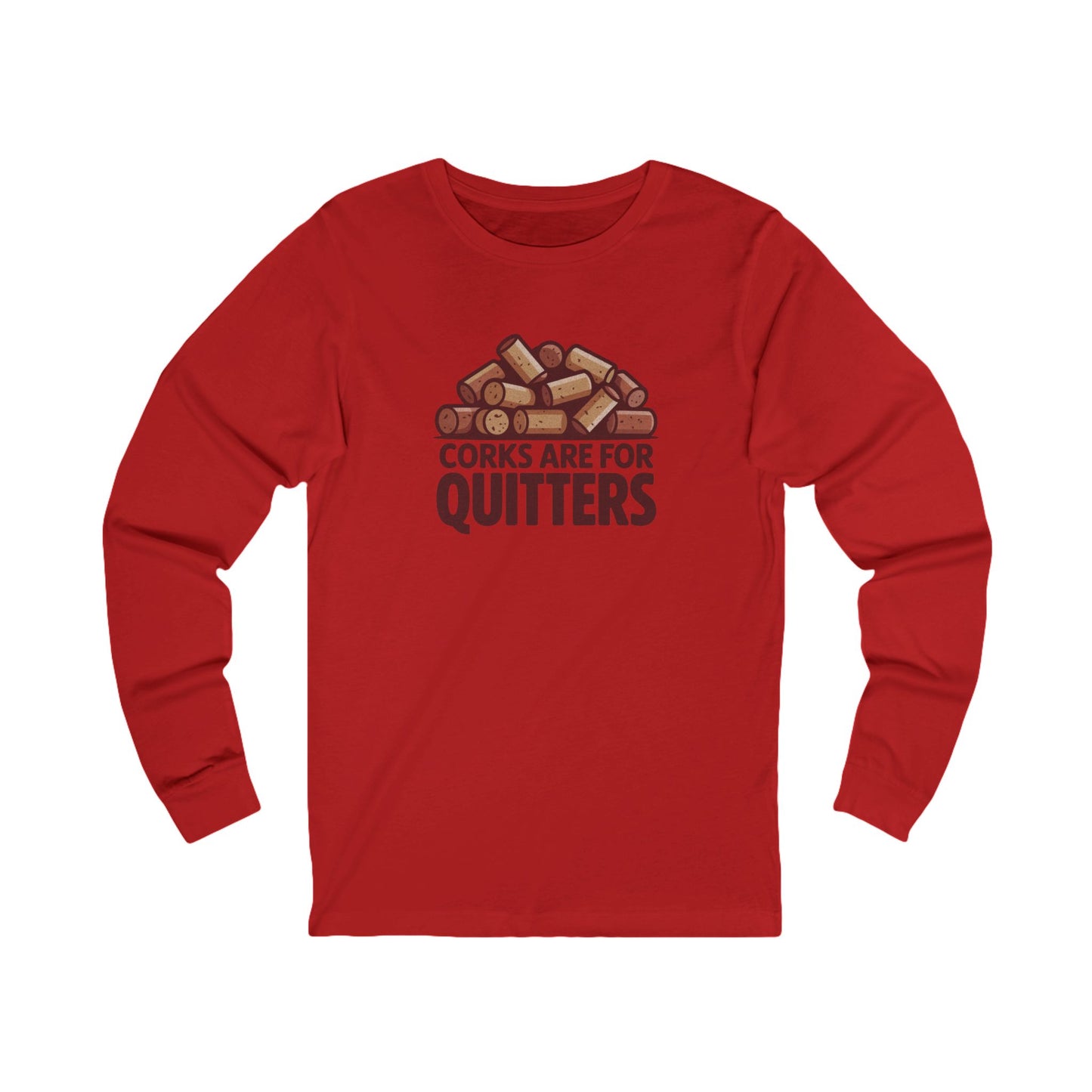 Corks Are For Quitters – Wine Lover Retro Long Sleeve (Light)