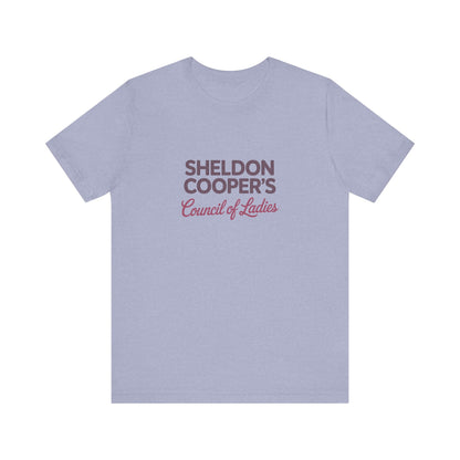 Sheldon Cooper’s Council of Ladies — TBBT Retro Tee (Light)
