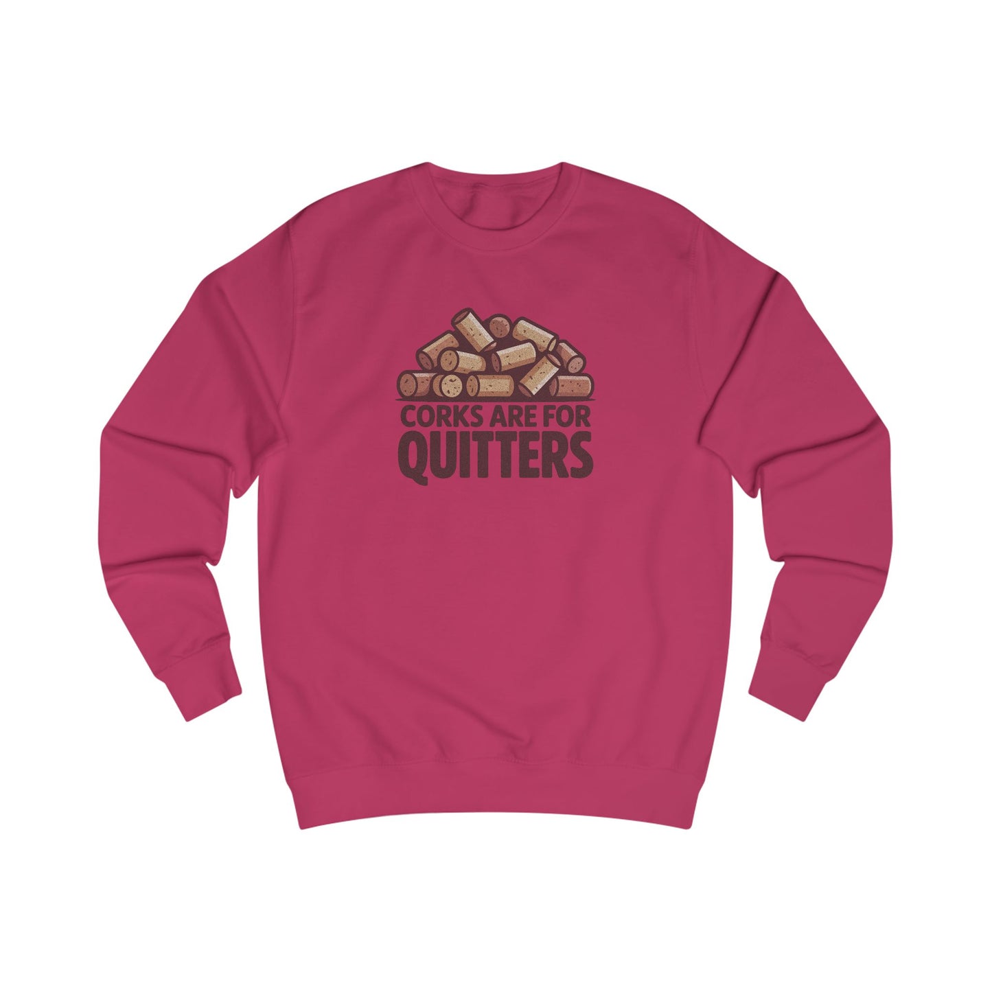 Corks Are For Quitters – Wine Lover Retro Sweatshirt (Light)