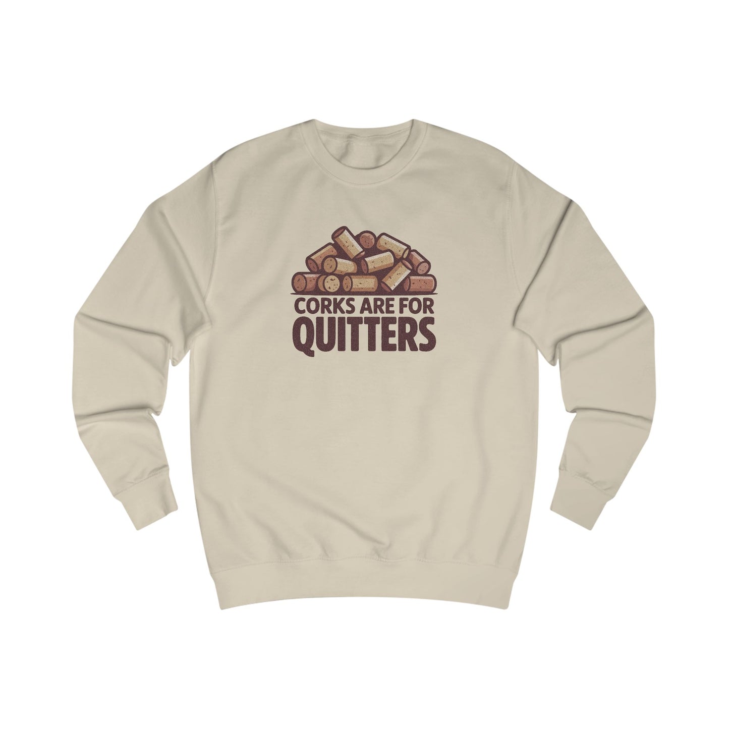 Corks Are For Quitters – Wine Lover Retro Sweatshirt (Light)