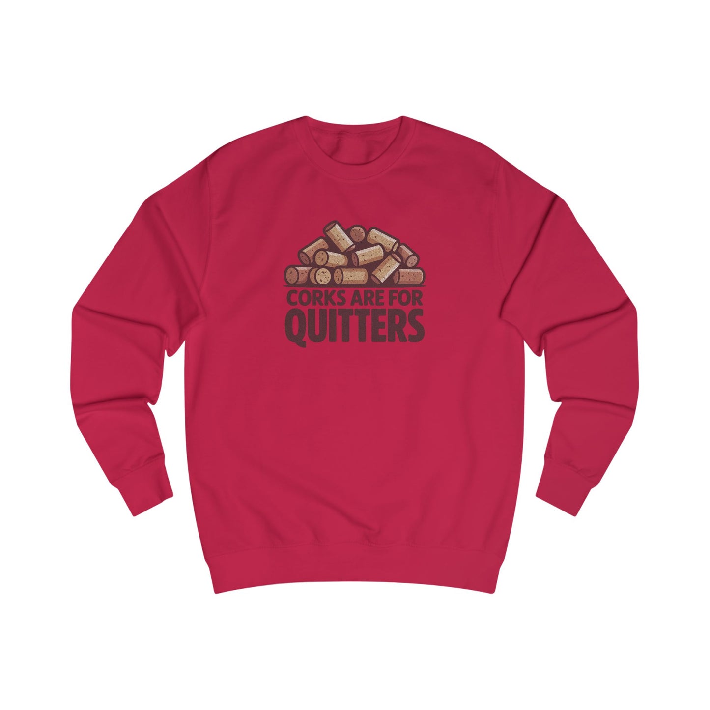 Corks Are For Quitters – Wine Lover Retro Sweatshirt (Light)