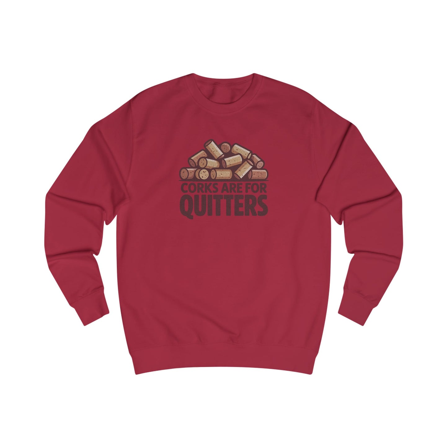 Corks Are For Quitters – Wine Lover Retro Sweatshirt (Light)