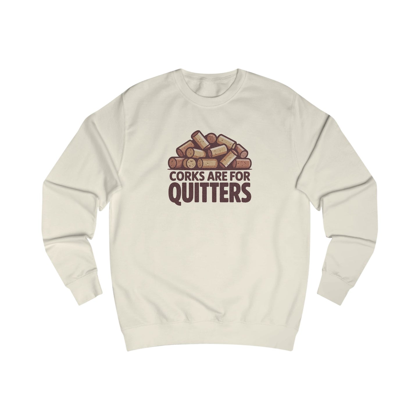 Corks Are For Quitters – Wine Lover Retro Sweatshirt (Light)