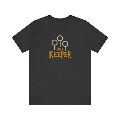 I’m a Keeper — Harry Potter Quidditch Retro Tee (Dark)