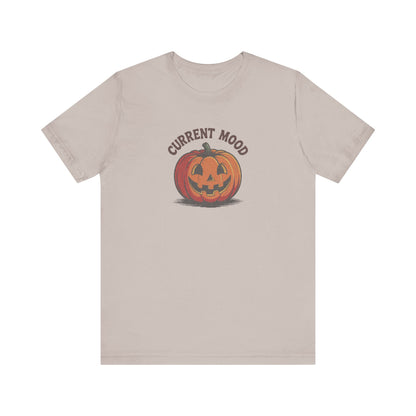 Current Mood (Classic Pumpkin) — Retro Halloween Tee (Light)