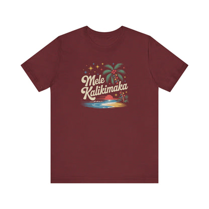 Mele Kalikimaka — Retro Hawaiian Christmas Tee (Dark)