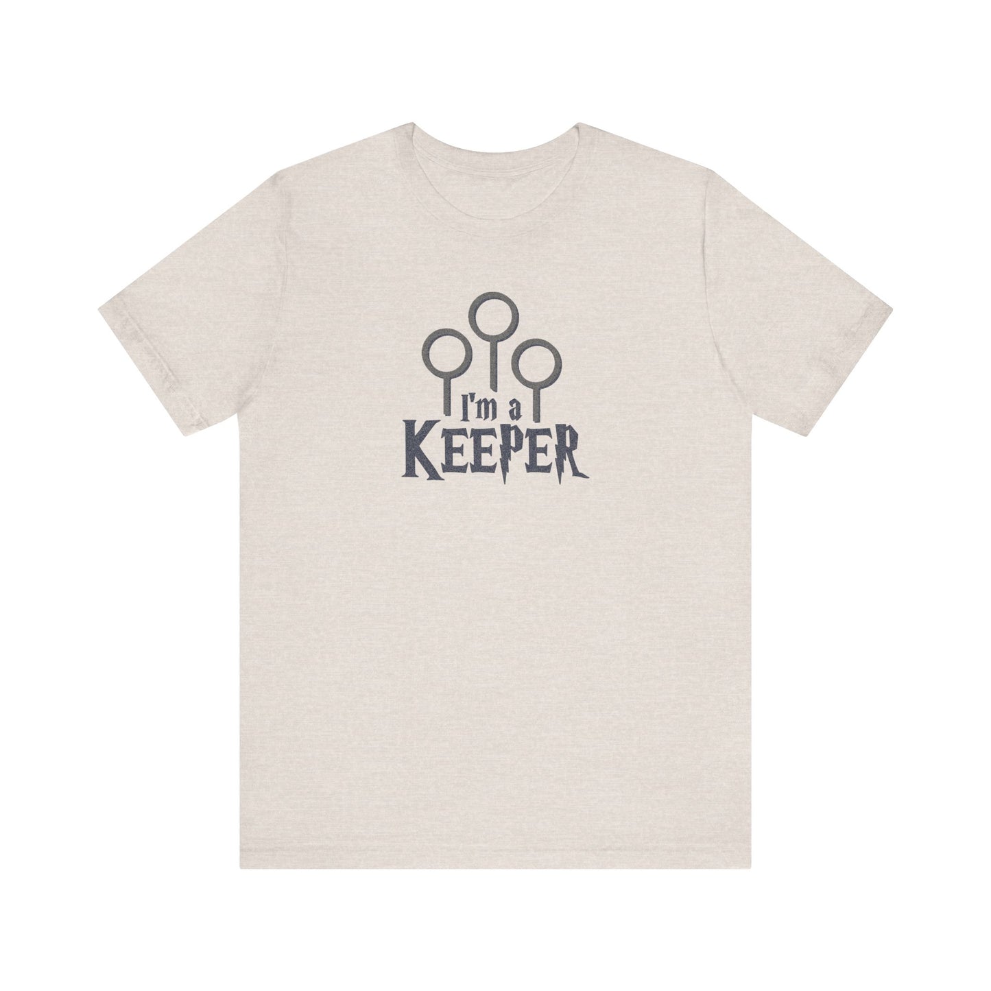 I’m a Keeper — Harry Potter Quidditch Retro Tee (Light)