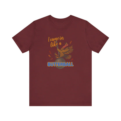 Like a Butterball — Miley Cyrus Thanksgiving Parody Retro Tee (Dark)