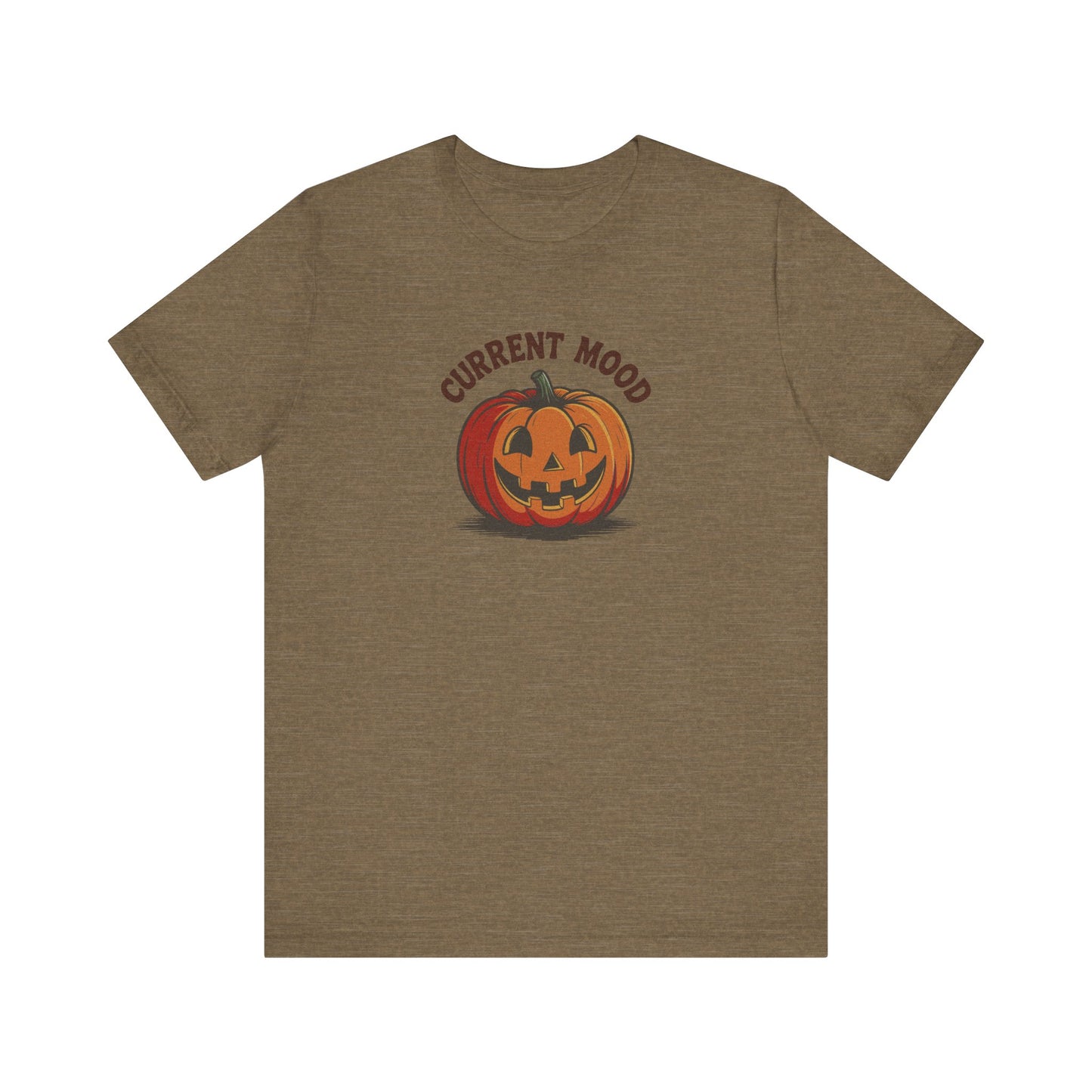 Current Mood (Classic Pumpkin) — Retro Halloween Tee (Light)