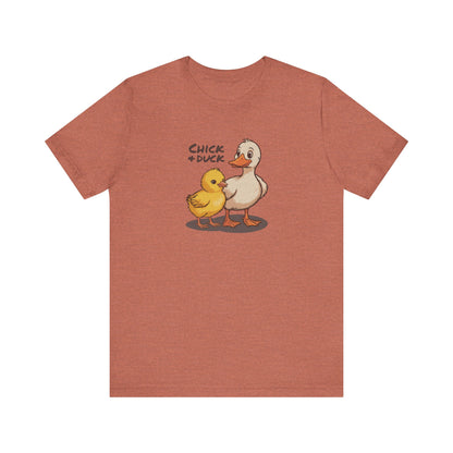 The Chick and the Duck — Friends Retro Tee (Light)