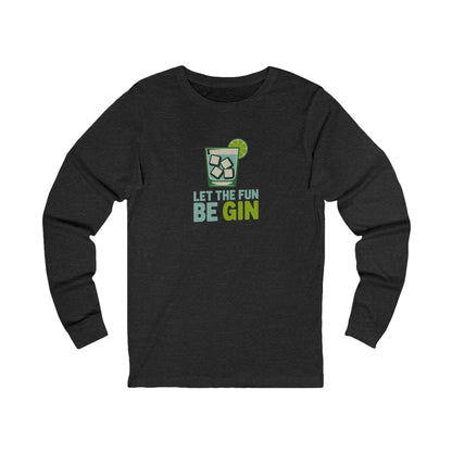 Party Starter: Let the Fun Be Gin – Cocktail Retro Long Sleeve (Dark)