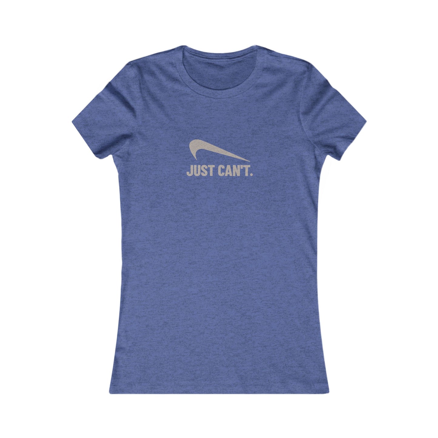 Just Can’t Athletic Parody — Retro Workout Women's Tee (Dark)