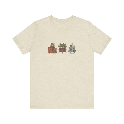 Bears, Beets, Battlestar (Icons) — Retro Tee (Light)