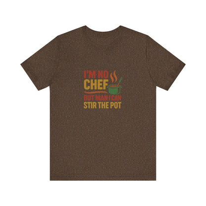 I'm No Chef, But Man I Stir the Pot — Retro Tee (Dark)