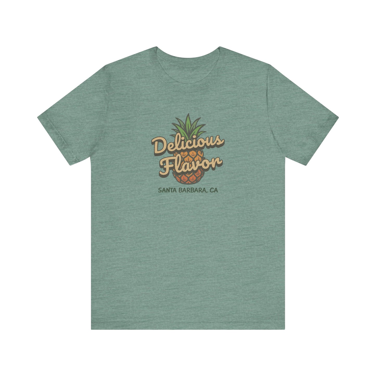 Delicious Flavor — Santa Barbara Pineapple Retro Tee (Light)