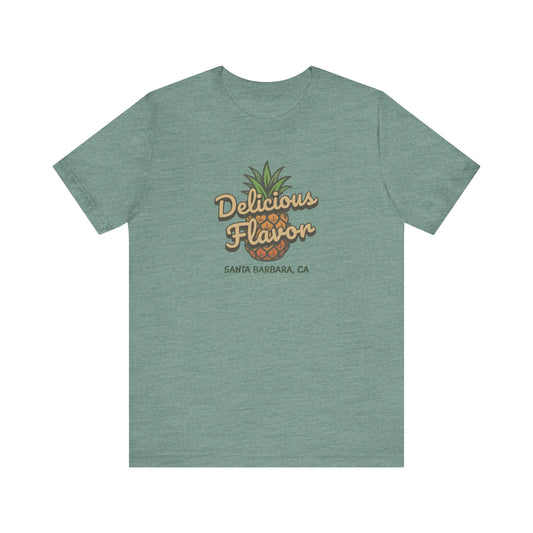 Delicious Flavor — Santa Barbara Pineapple Retro Tee (Light)