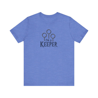 I’m a Keeper — Harry Potter Quidditch Retro Tee (Light)