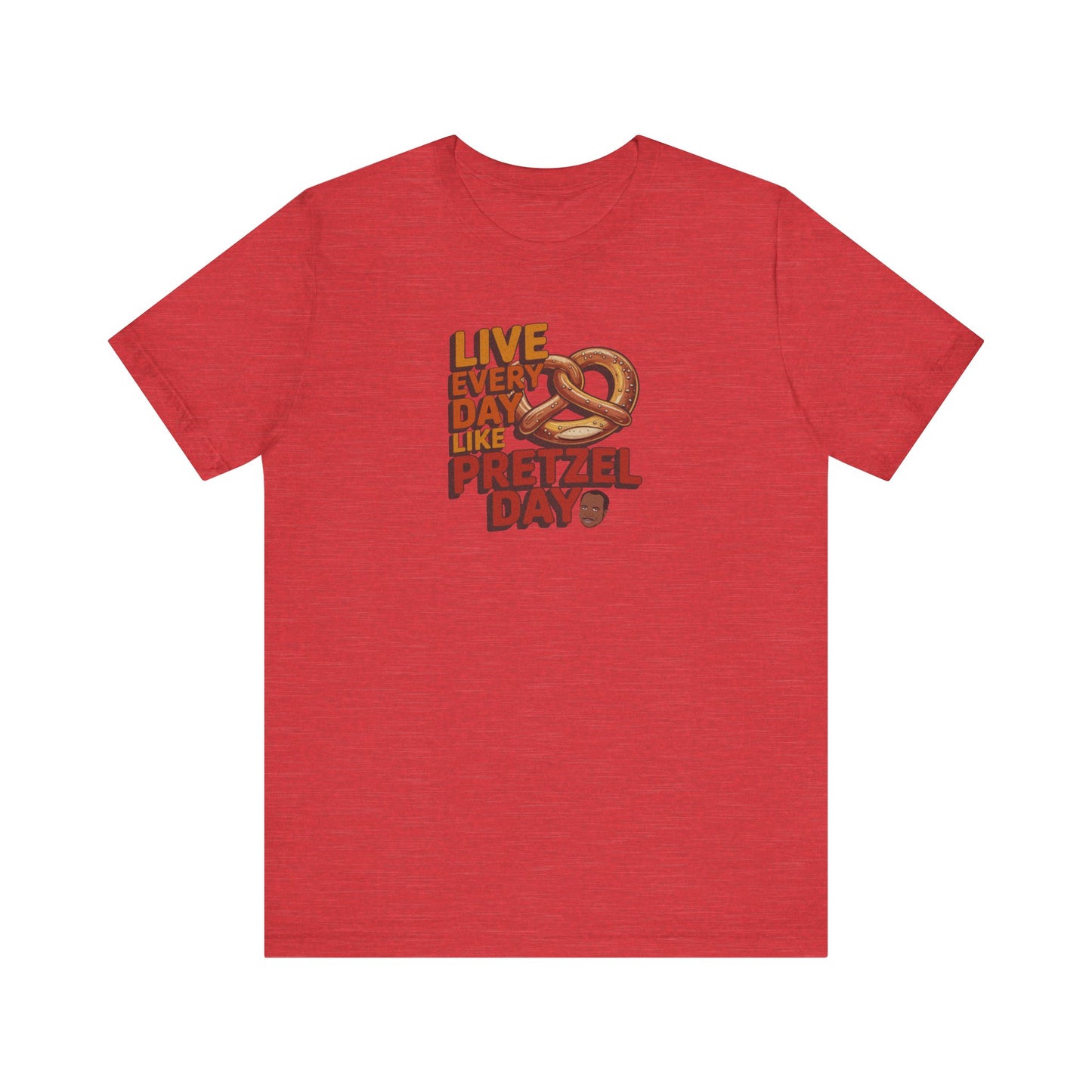 Live Every Day Like Pretzel Day — Stanley Hudson Retro Tee (Light)