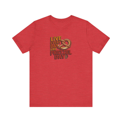 Live Every Day Like Pretzel Day — Stanley Hudson Retro Tee (Light)