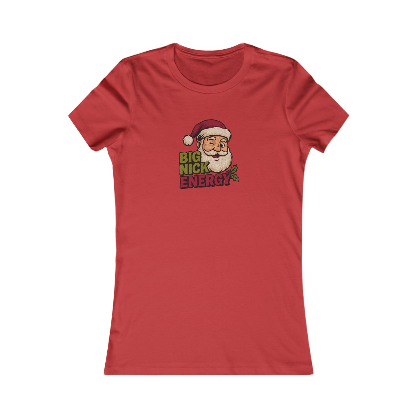 Big Nick Energy — Retro Santa Christmas Women's Tee (Light)