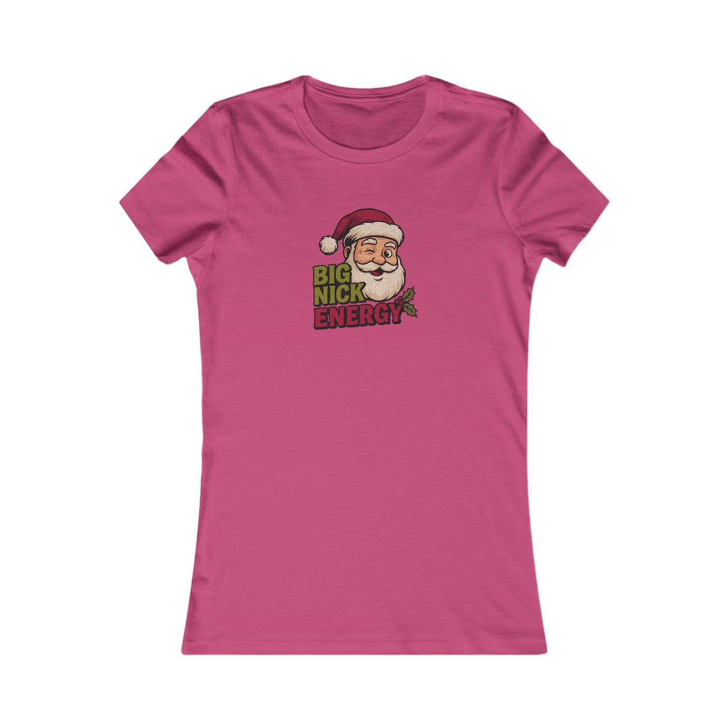 Big Nick Energy — Retro Santa Christmas Women's Tee (Light)