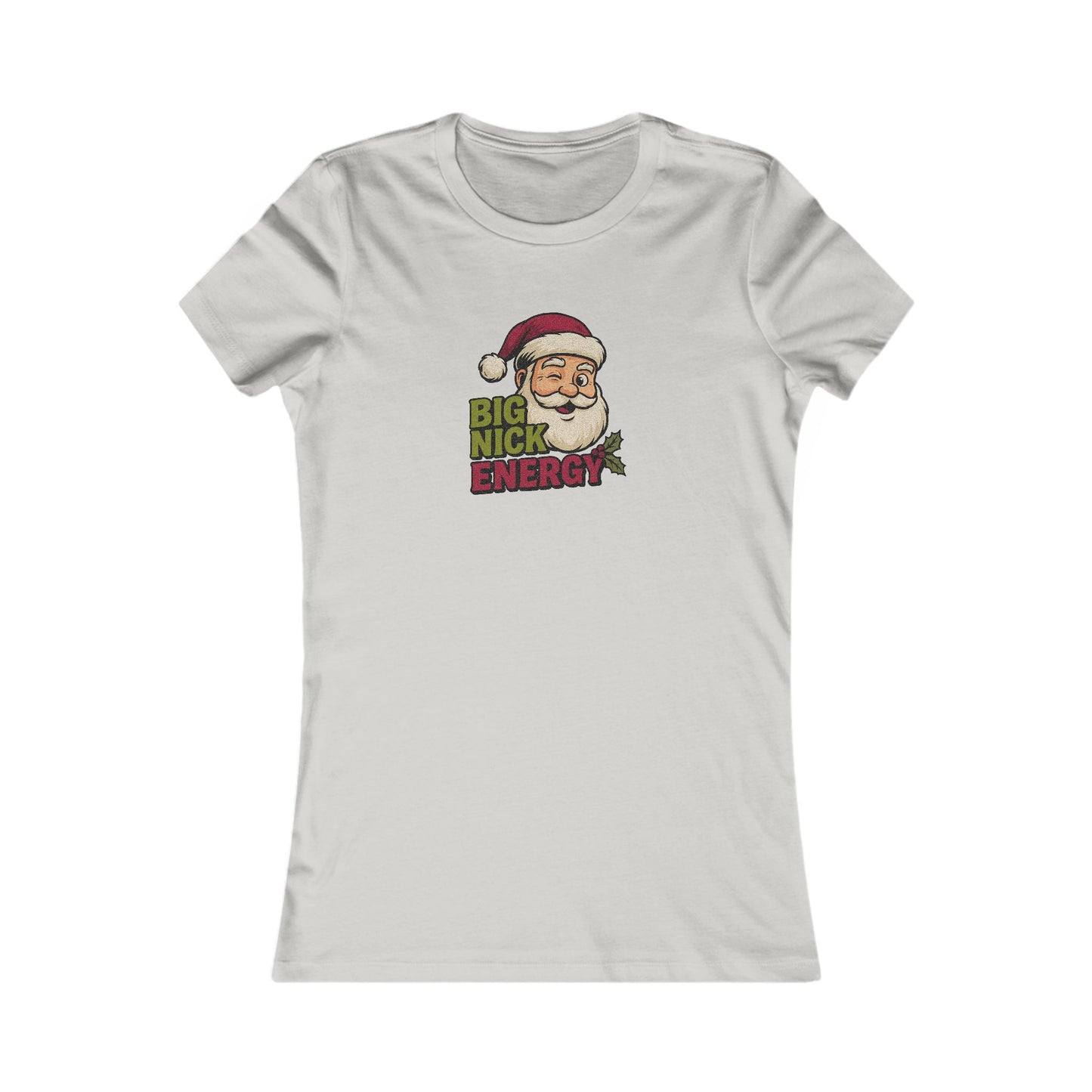 Big Nick Energy — Retro Santa Christmas Women's Tee (Light)