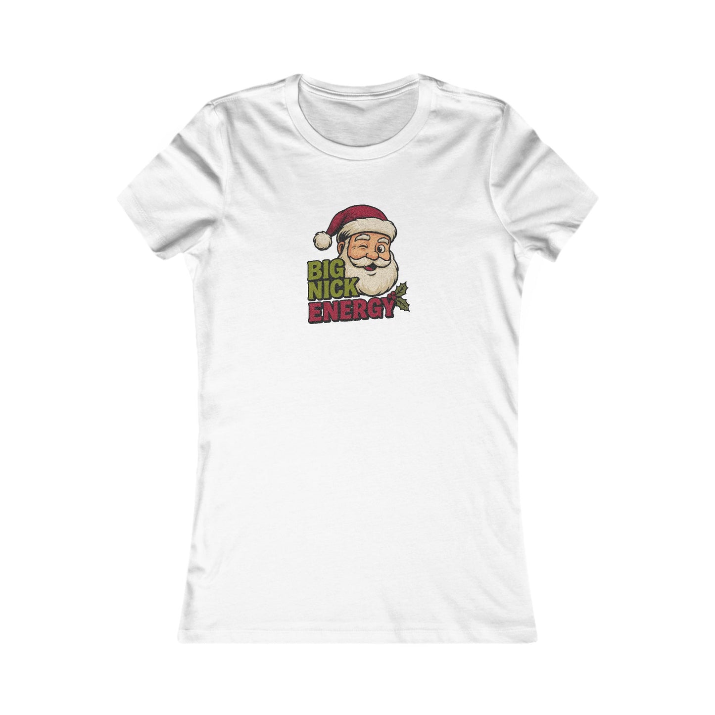 Big Nick Energy — Retro Santa Christmas Women's Tee (Light)