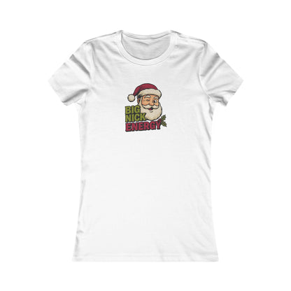 Big Nick Energy — Retro Santa Christmas Women's Tee (Light)