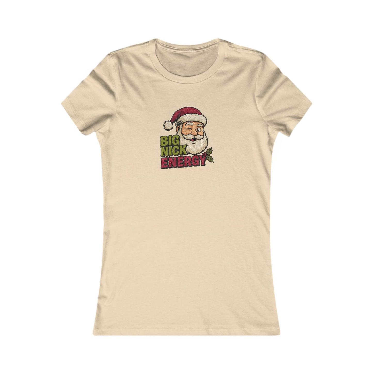 Big Nick Energy — Retro Santa Christmas Women's Tee (Light)
