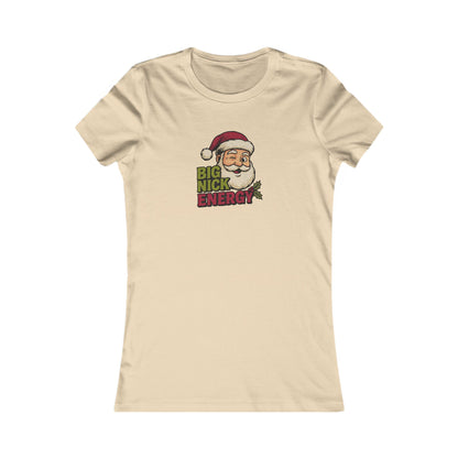 Big Nick Energy — Retro Santa Christmas Women's Tee (Light)