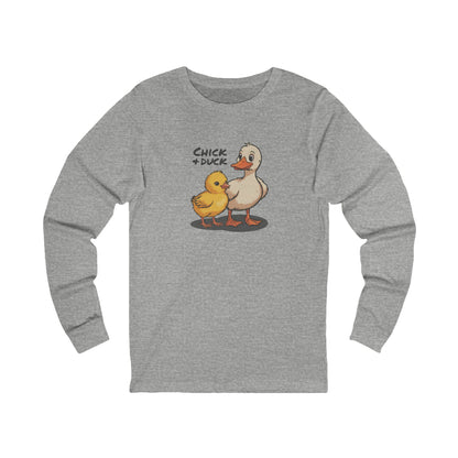 The Chick and the Duck — Friends Retro Long Sleeve (Light)