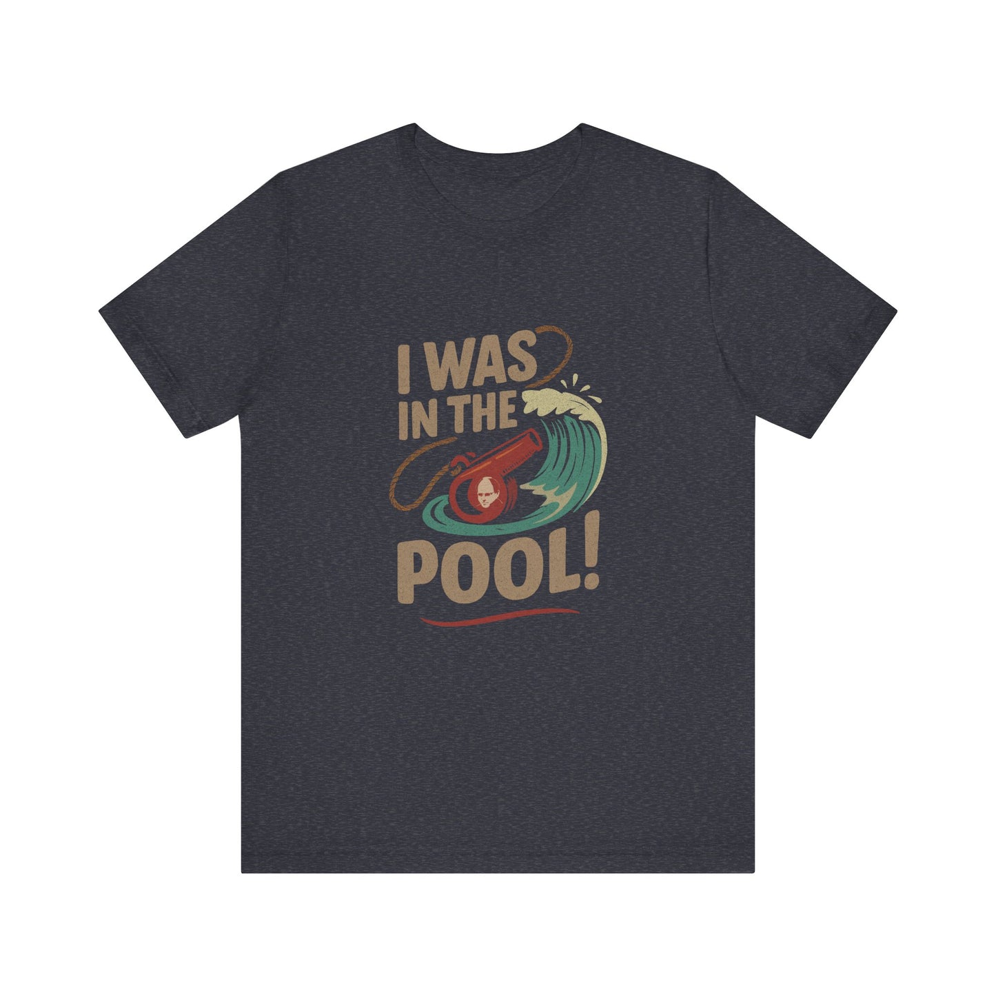 I Was in the Pool! — George Costanza Shrinkage Retro Tee (Dark)