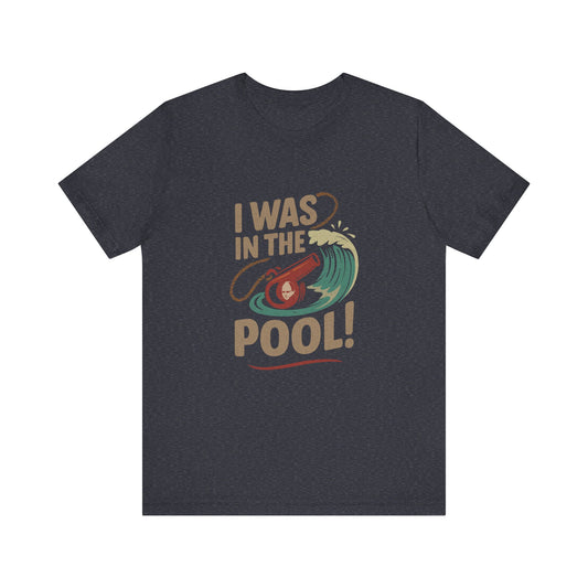 I Was in the Pool! — George Costanza Shrinkage Retro Tee (Dark)