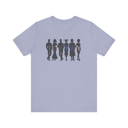 The Usual Suspects, Properly Armed — Clue Retro Tee (Light)
