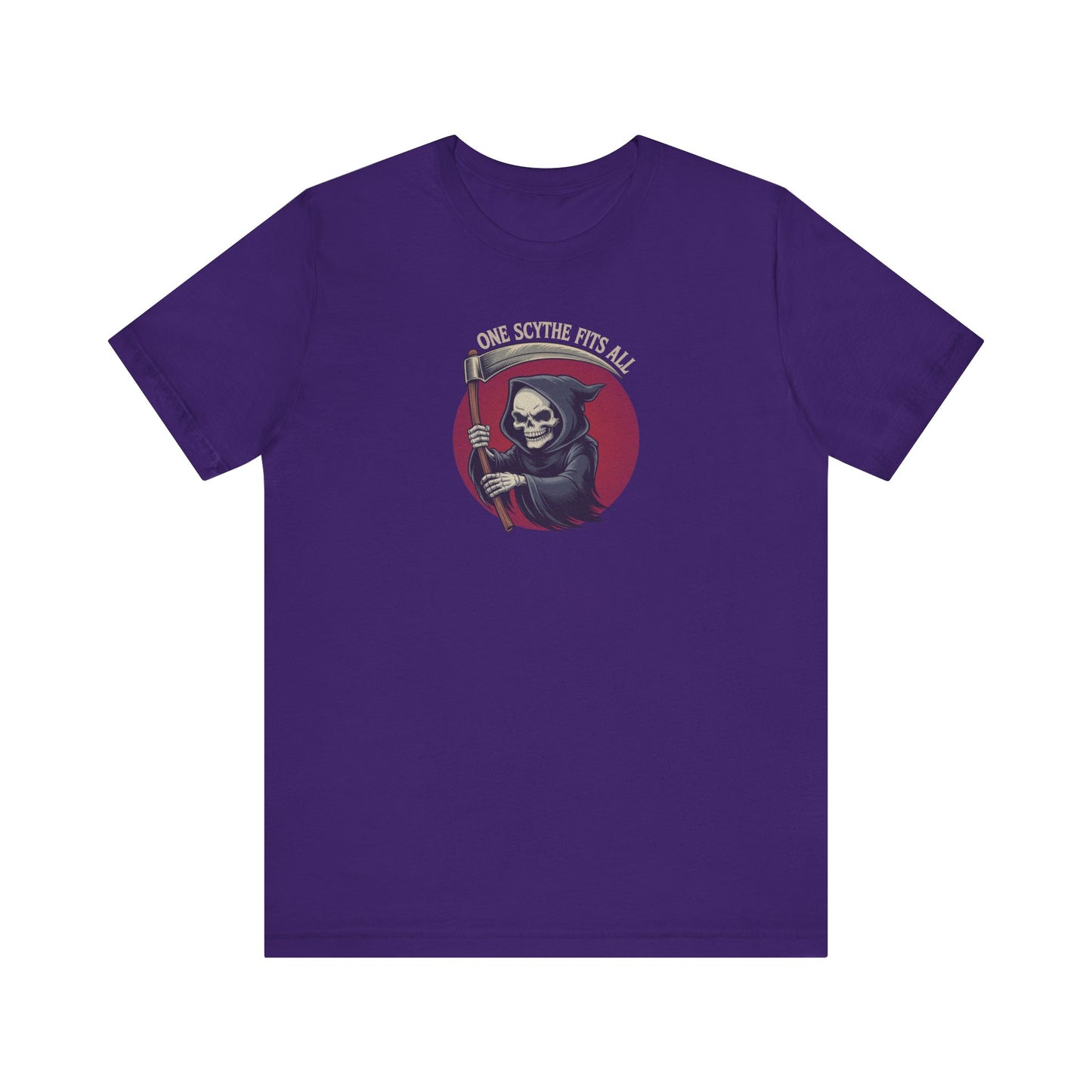 One Scythe Fits All — Grim Reaper Retro Tee (Dark)