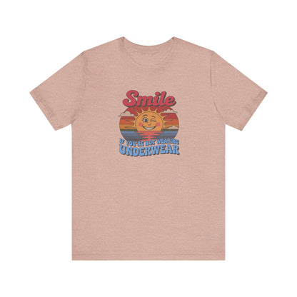 Smile If You’re Not Wearing Underwear — Retro Tee (Light)