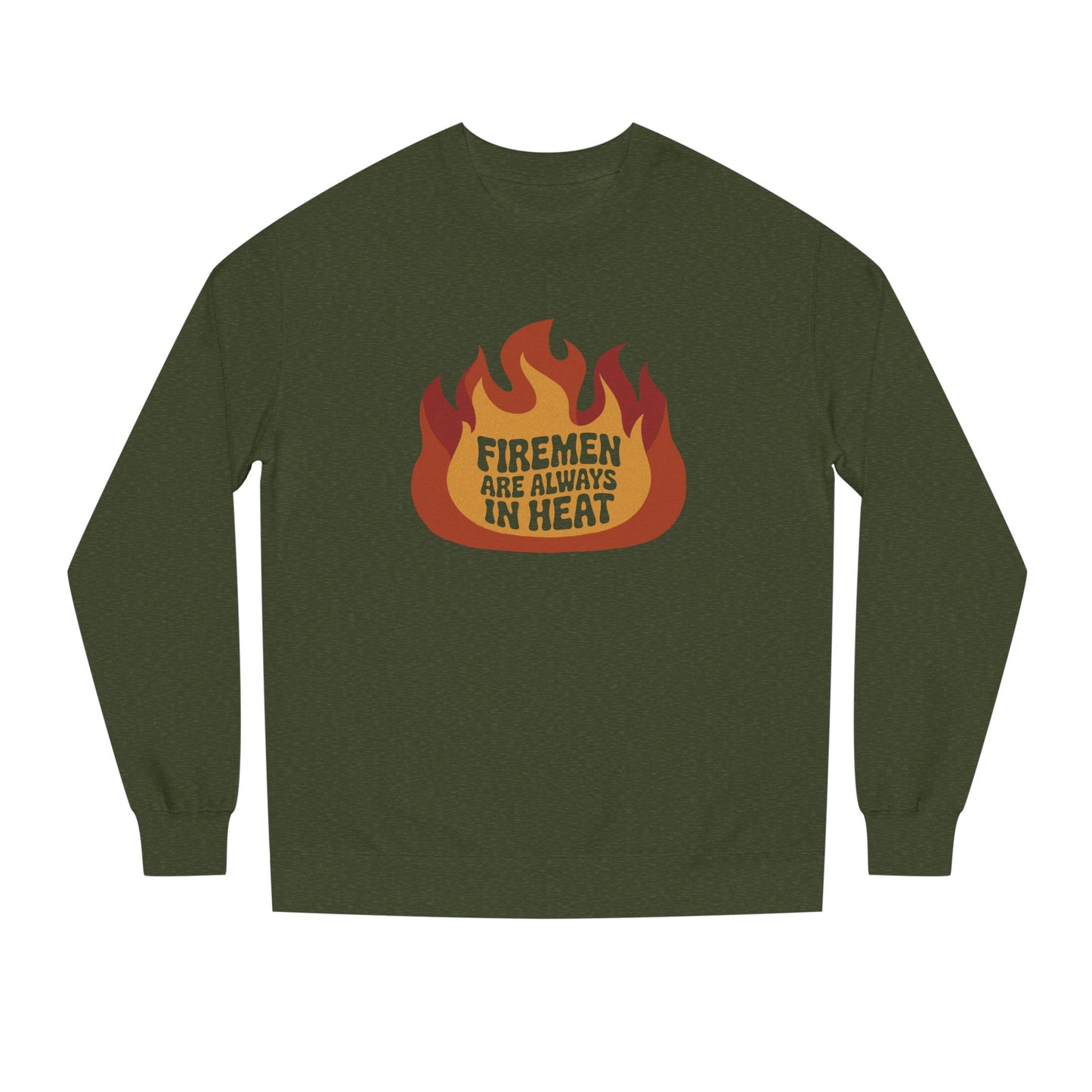 Firemen Are Always in Heat — Flirtatious Retro Sweatshirt (Dark)