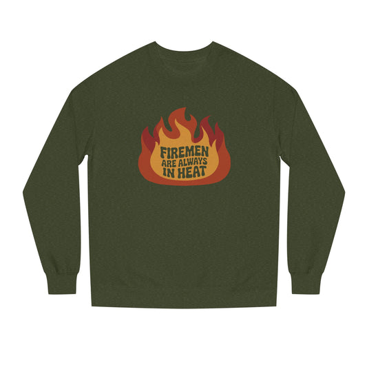 Firemen Are Always in Heat — Flirtatious Retro Sweatshirt (Dark)