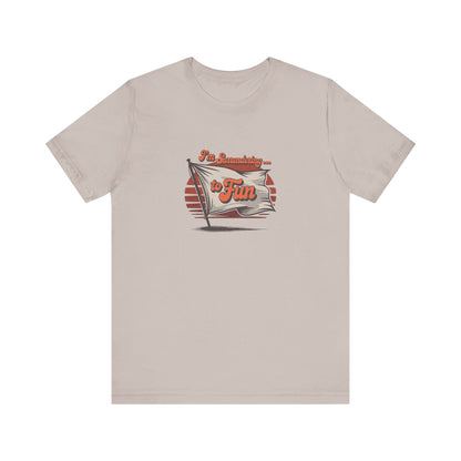 I'm Surrendering to Fun — Fun with Flags Retro Tee (Light)